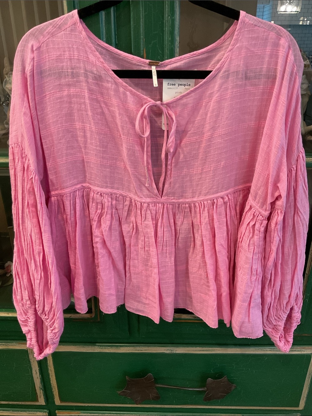 Free People Bubblegum Pink Peplum Tunic